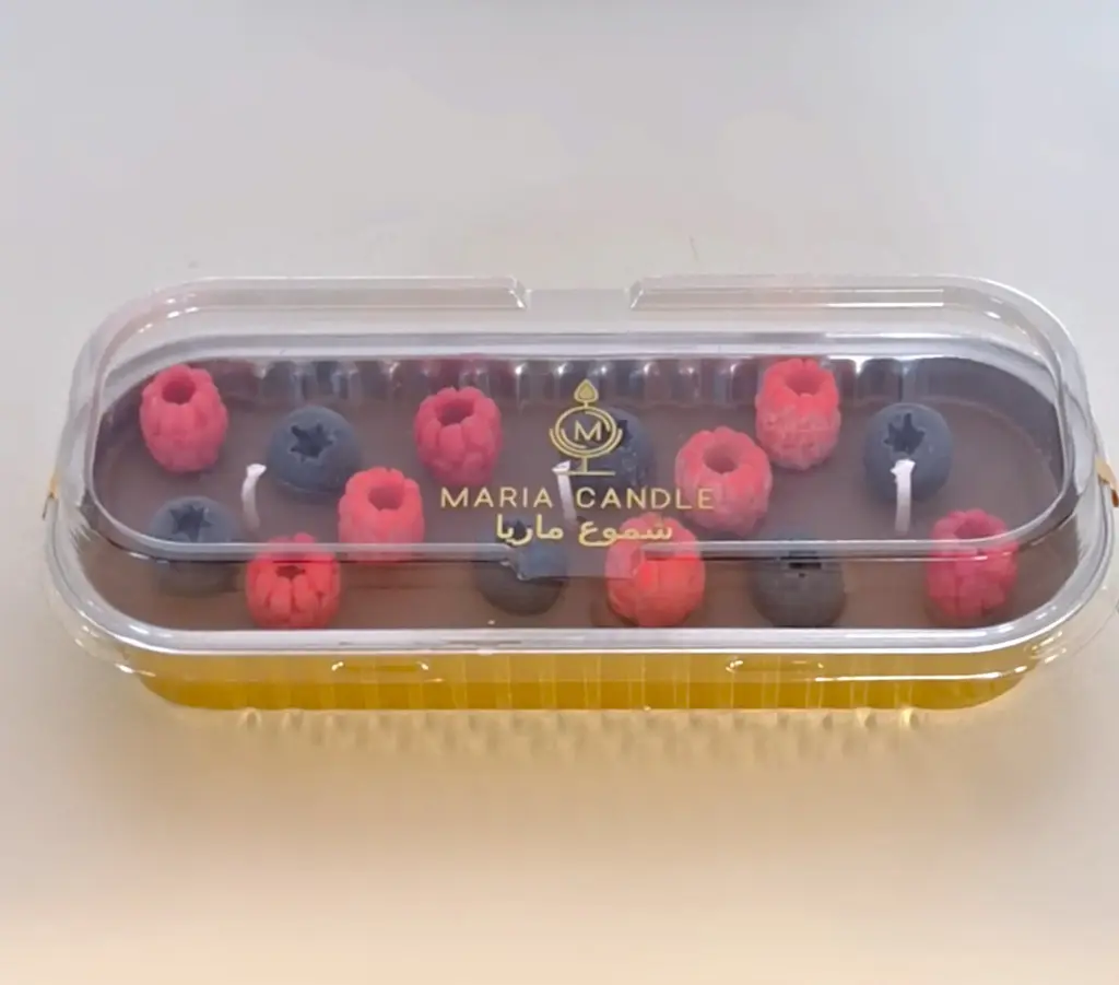 Aluminium container crème candle mixed berries شمعة كريم حلوى في علبة ألمنيوم بالتوت المشكل
