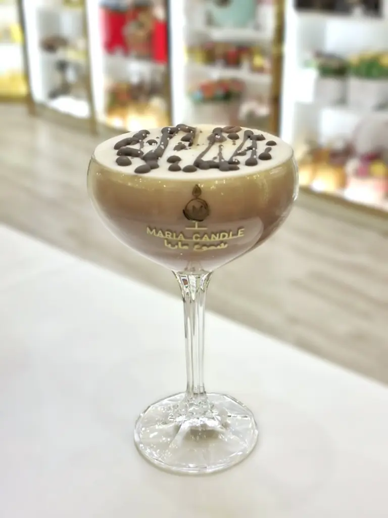 Glass coffee candle شمعة قهوة كأس زجاجي