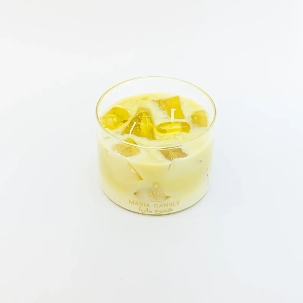 Ice cubes Glass candle شمعة كأس مكعبات ثلج