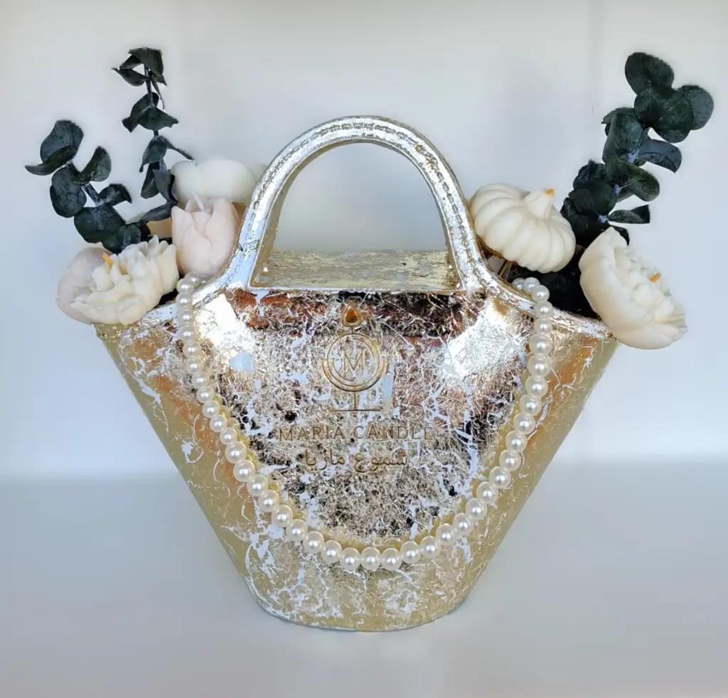 Wedding Bouquet Flower Pearl Candle شمعة باقة ورد عروس بلؤلؤ