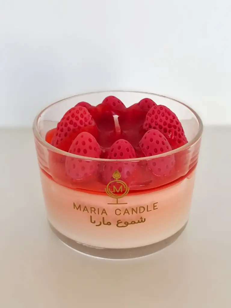 Cheesecake glass jar candle شمعة تشيز كيك في جرة زجاج