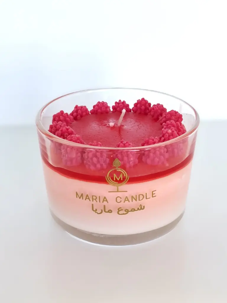 Cheesecake glass jar candle شمعة تشيز كيك في جرة زجاج