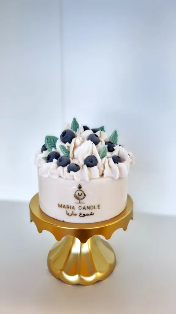 [Blueberry cake candle] Blueberry cake candle شمعة كعكة التوت الأزرق