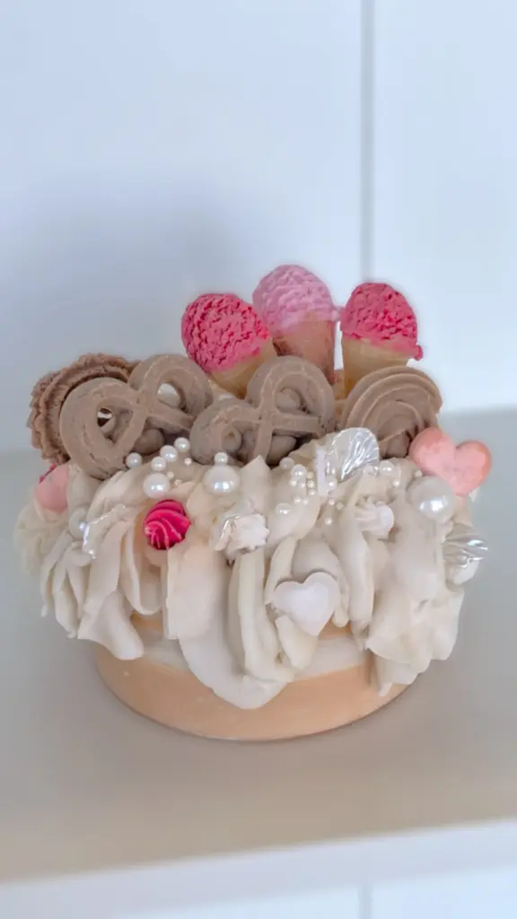Double Layer ice cream cake candle شمعة كعكة الآيس كريم بطبقتين