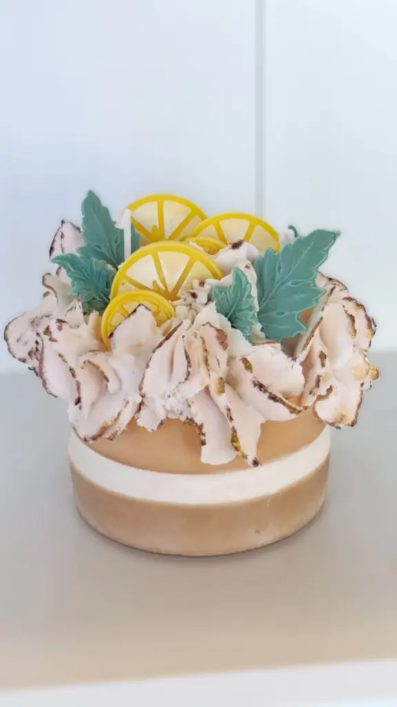 [Double layer lemon cake candle] Double layer lemon cake candle شمعة كعكة الليمون بطبقتين