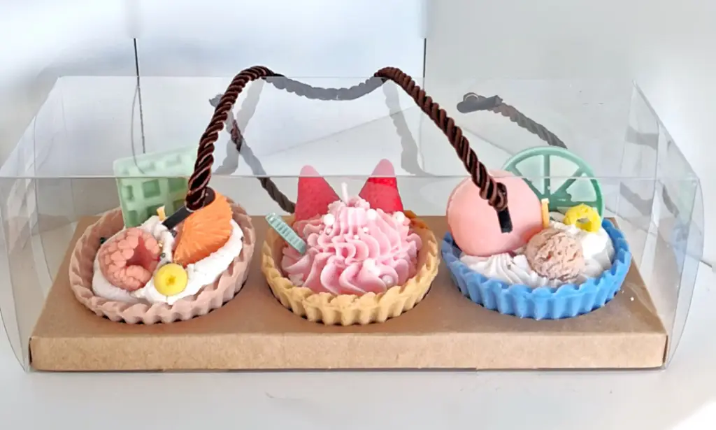 mini mix tart candle box شمعة صندوق تارت مشكل صغير