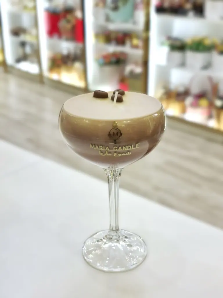 [Glass coffee candle] Glass coffee candle شمعة قهوة كأس زجاجي (Coffee Beans)