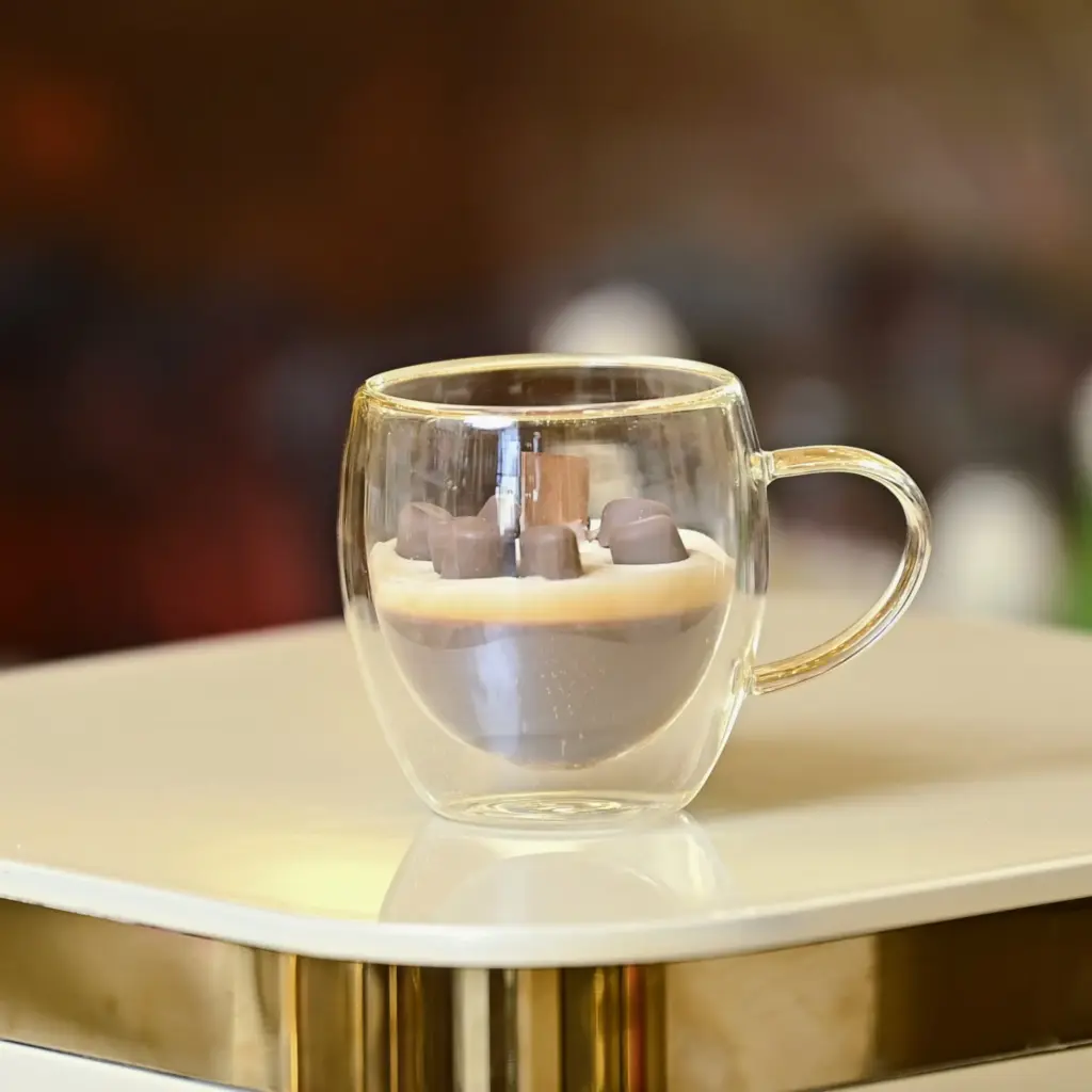 double layer cappuccino candle شمعة كابتشينو مزدوج الطبقة