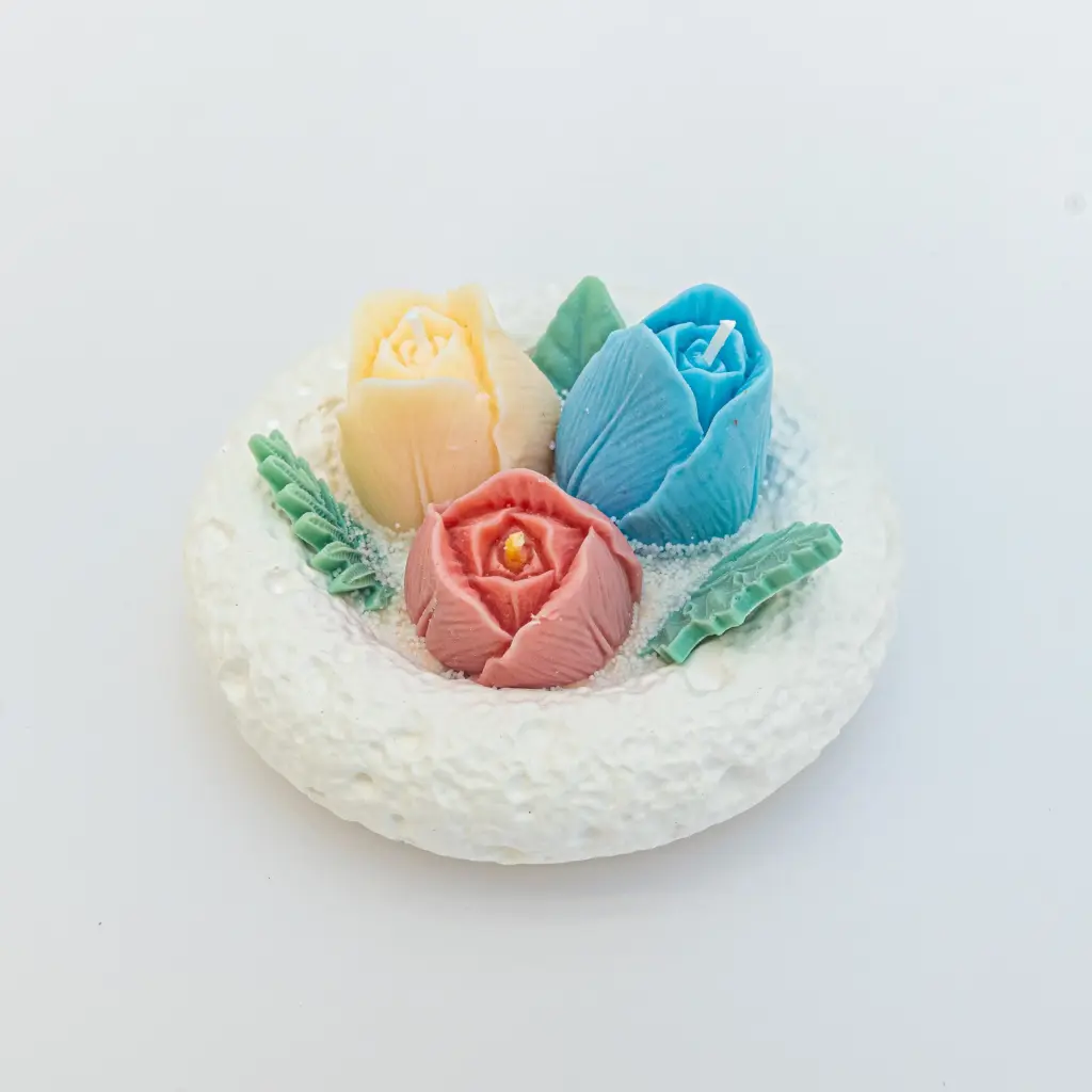 Bride Ceramic Flower Bouquet Candle شمعة باقة زهور العروس سيراميك