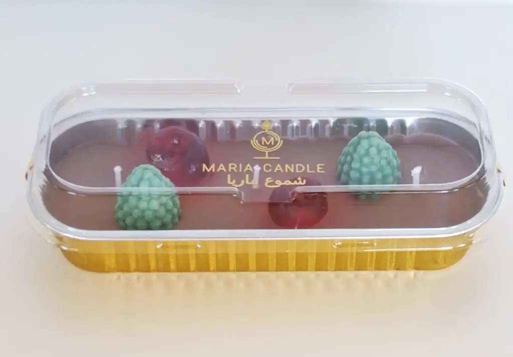 Aluminum container crème candle chocolate شمعة كريم حلوى في علبة ألمنيوم بالشوكولاتة