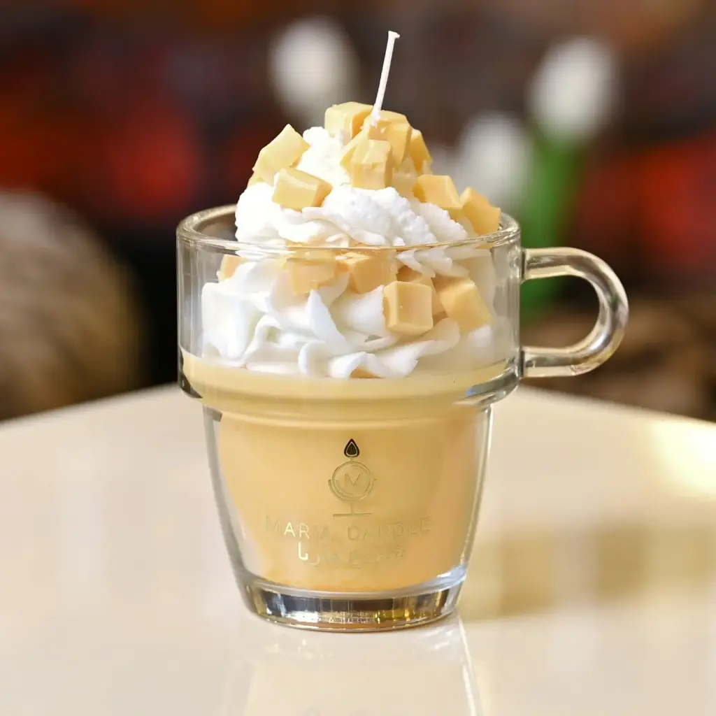 Tall mango cup cubes candle شمعة كوب مانجو طويل مكعبات