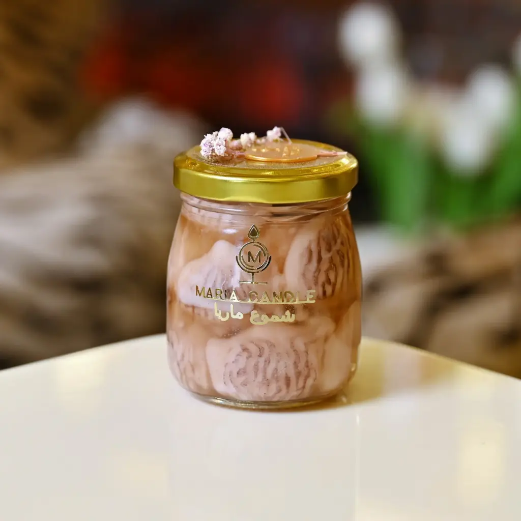 Nuts jam Jar candle شمعة مرطبان مربى المكسرات