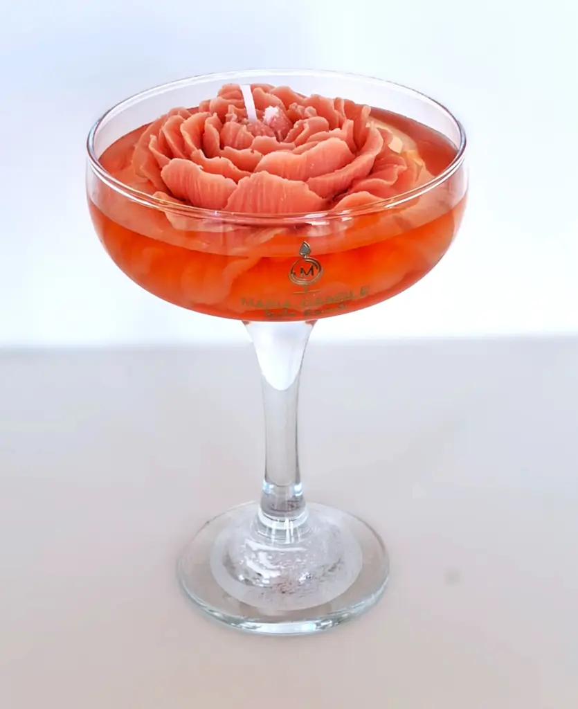 Glass Flower candle شمعة كأس الزهور زجاجي