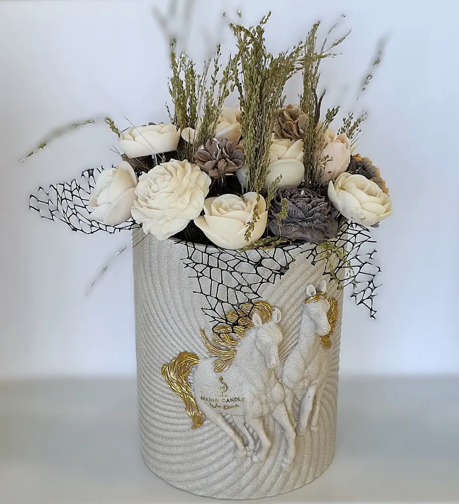 Horse Ceramic Vase Flower Candle شمعة زهرة فازة حصان سيراميك