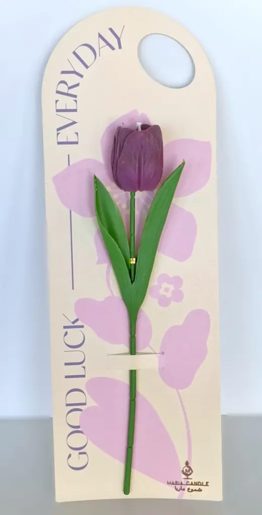 Flower Paper Card candle شمعة بطاقة ورق الزهور